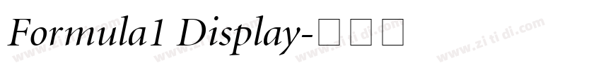 Formula1 Display字体转换